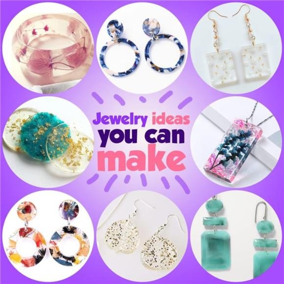Resin JewelryMaking Starter Kit-Silicone Casting Mold,Tool Set Clear Epoxy Resin - Picture 6 of 7